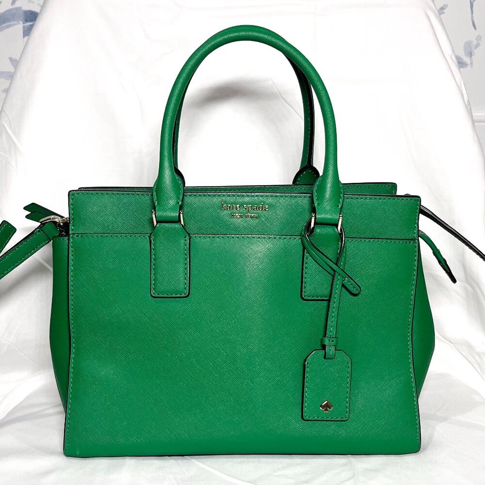 Kate Spade Saffiano Leather Top Handle Crossbody Satchel - Green